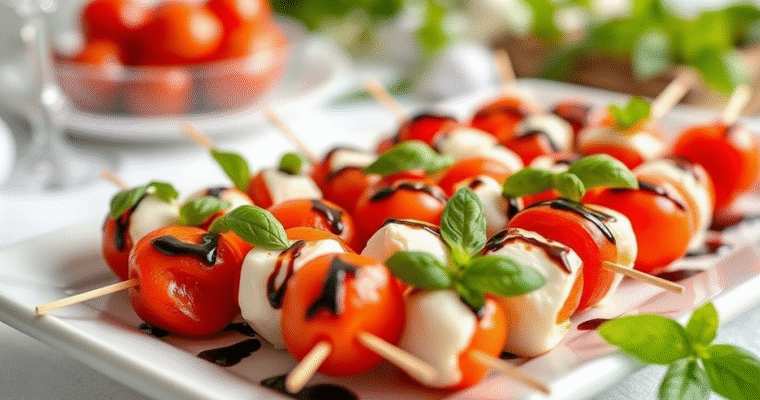 Easy Caprese Appetizer Skewers: A Burst of Italian Freshness