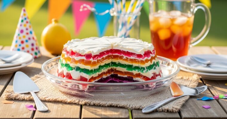 Seven Layer Gelatin Salad