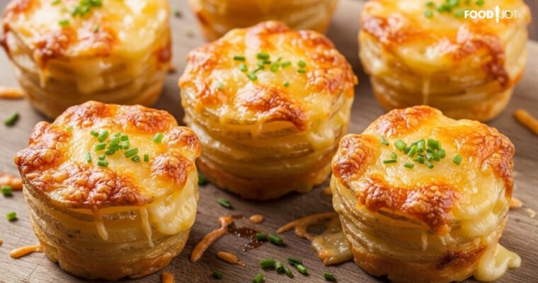Cheesy Mini Potato Gratin Stacks (Muffin Tin)