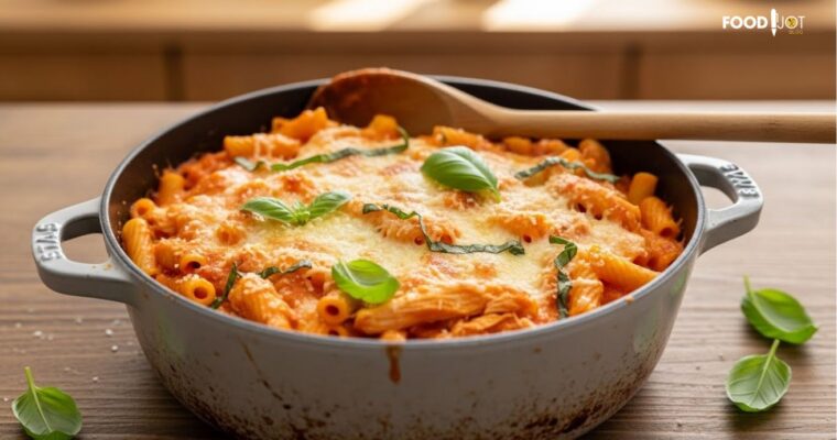 Creamy Tomato Pasta Bake with Chicken (One Pot)