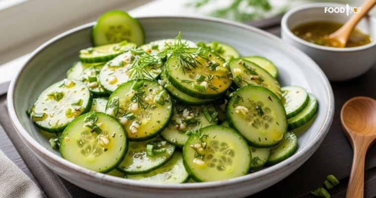 Cucumber Salad with Herb Garlic Vinaigrette