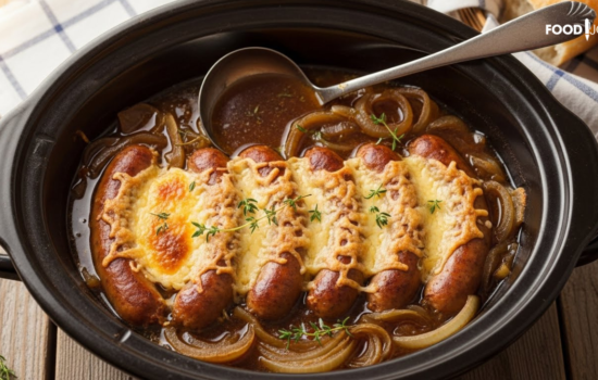 Hearty Slow Cooker French Onion Sausages: An Effortless Weeknight Delight