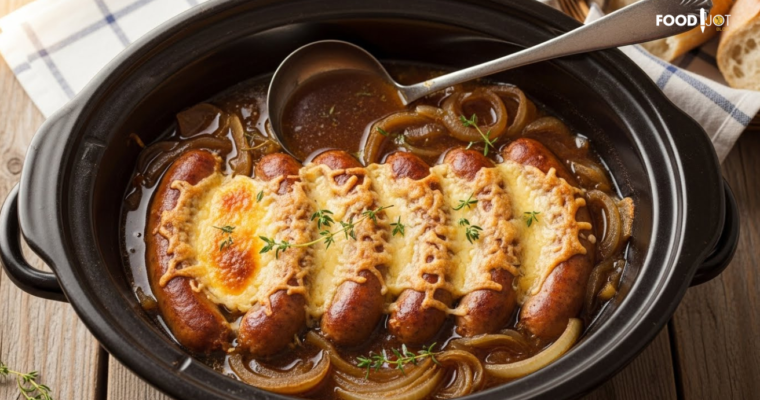 Hearty Slow Cooker French Onion Sausages: An Effortless Weeknight Delight