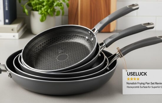 USELUCK Nonstick Frying Pan Set Review: Honeycomb Surface for Superior Cooking