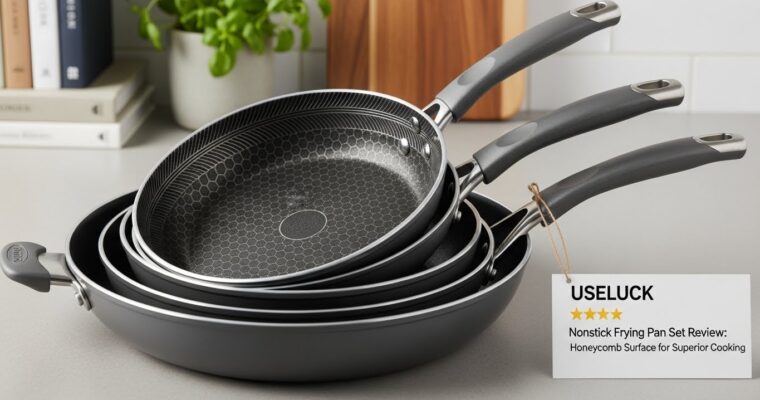USELUCK Nonstick Frying Pan Set Review: Honeycomb Surface for Superior Cooking