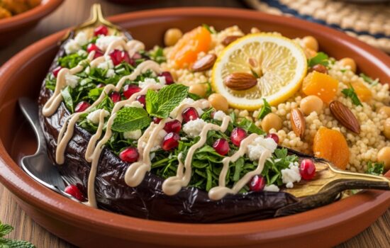 Middle Eastern Roasted Eggplant with Couscous: A Flavorful Vegetarian Delight