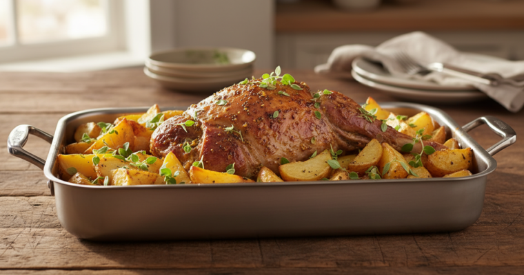 Greek Roast Lamb and Potatoes: A Sunday Feast