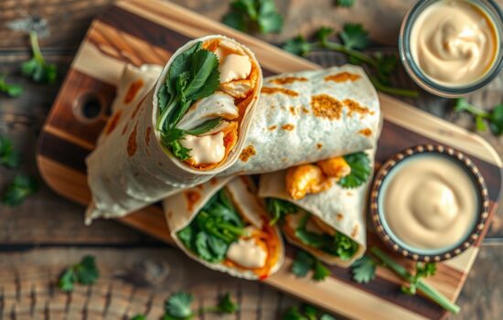 Simple Sweet and Spicy Chicken Wraps