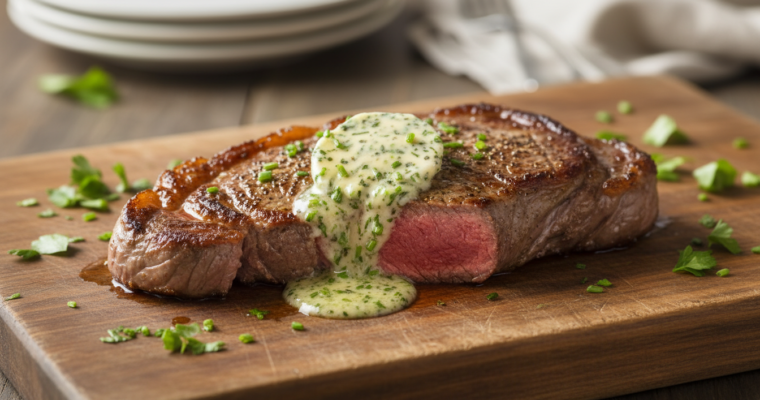 Air-Fryer Steak with Garlic Butter