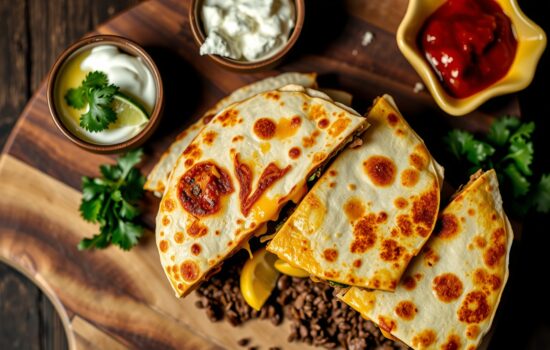 Cheesy Ground Beef Quesadillas
