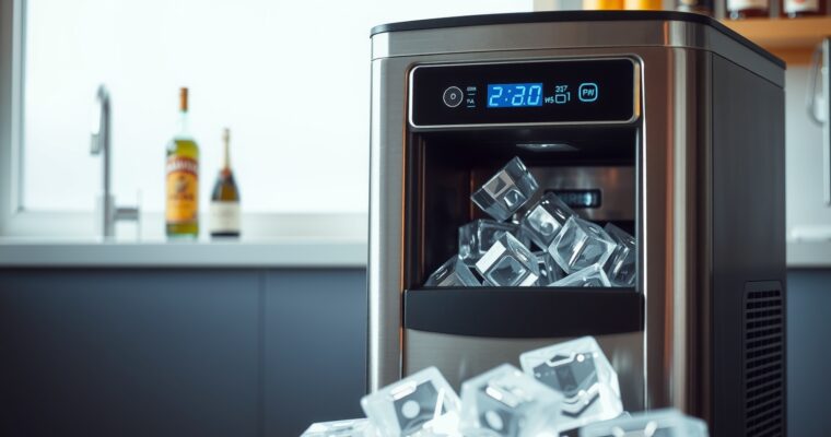 Commercial Ice Maker Review: 110 lbs/24H Stainless Steel Machine with 33 lbs Storage